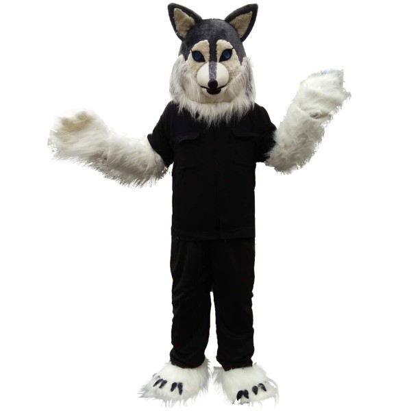 Plush Wolf Husky Mascot Costume