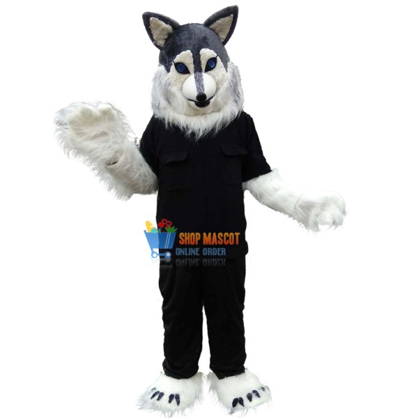 Plush Wolf Husky Mascot Costume