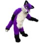 Plush Purple Wolf Husky Mascot Costume