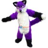 Plush Purple Wolf Husky Mascot Costume