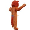 Plush Orange Wolf Mascot Costume