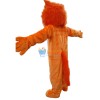 Plush Orange Wolf Mascot Costume