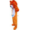 Plush Orange Wolf Mascot Costume