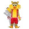 Yellow Face Cat Adult Mascot Costume
