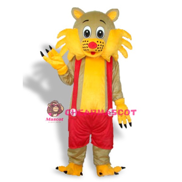 Yellow Face Cat Adult Mascot Costume