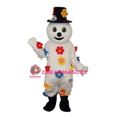 Flower Snowman Mascot Adult Costume