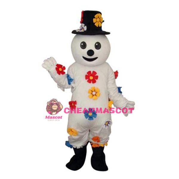 Flower Snowman Mascot Adult Costume