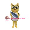 Yellow Cat Mascot Adult Costume