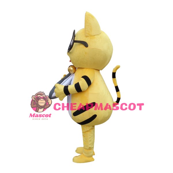 Yellow Cat Mascot Adult Costume