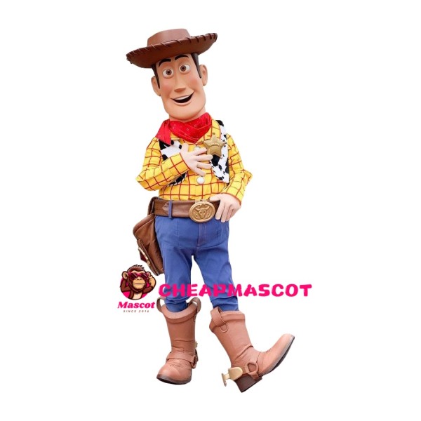 Realistic Cowboy Woody Mascot Costume