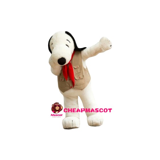 Realistic Snoopy Dog Mascot Costume