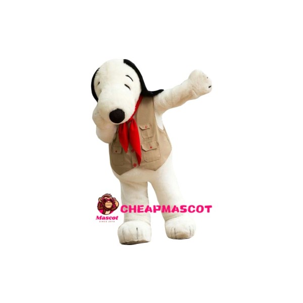 Realistic Snoopy Dog Mascot Costume