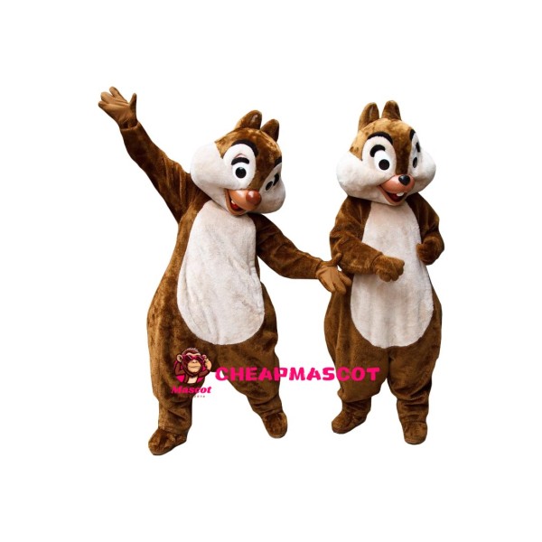 Happy Lightweight Chip & Dale Chipmunk Mascot Costume