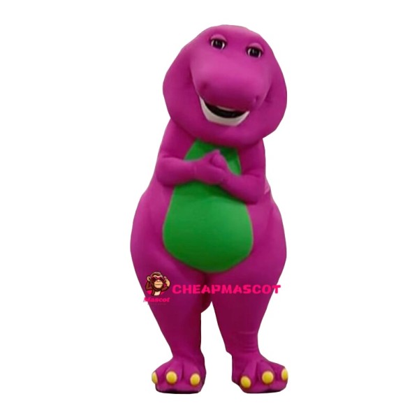 Happy Barney The Dinosaur Mascot Costume