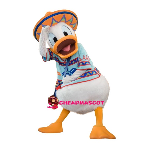 Realistic Halloween Donald Duck Mascot Costume