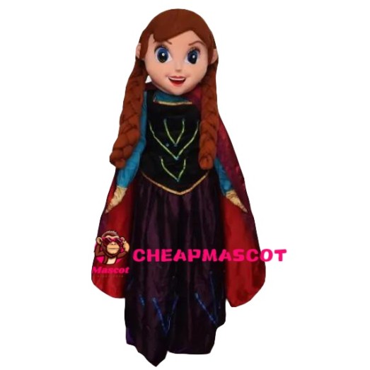 Realistic Princess Anna Mascot Costume