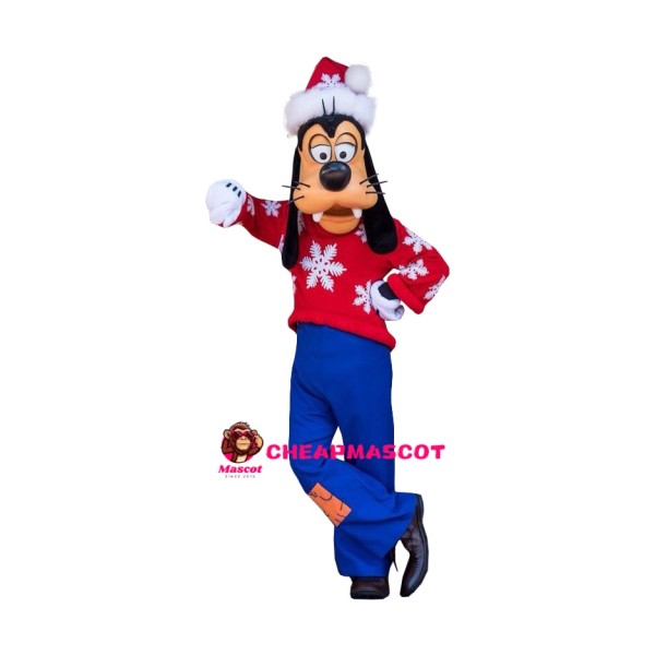 Deluxe Christmas Goofy Mascot Costume