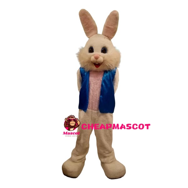 Cute White Bunny Mascot Costume