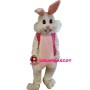 Happy Lightweight White Bunny Mascot Costume