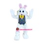 Friendly Lightweight White Bunny Mascot Costume