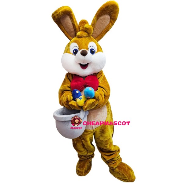 Cute Brown Rabbit Mascot Costume