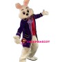 Purple Suit Bunny Mascot Costume