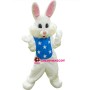 Happy White Raabit Bunny Mascot Costume