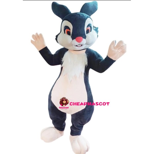 Grey Easter Bunny Adult Mascot Costume