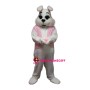 Pink Suit Bunny Mascot Costume