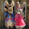 Peter Rabbit & Lily Bobtail Rabbit Mascot Costume