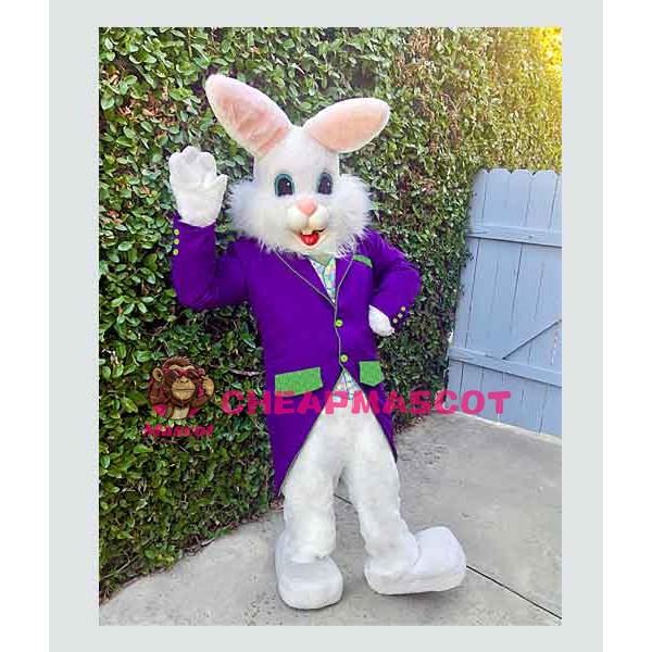 Purple Rabbit Mascot Costume