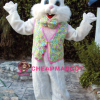 White Vest Rabbit Mascot Costume
