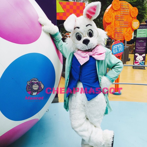 Light Green Rabbit Vest Mascot Costume