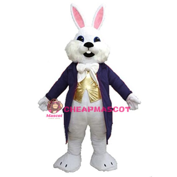 Dark Purple Wendell Easter Bunny Mascot Costume