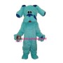 2nd Version Long Hair Blue Dog Mascot Adult Costume