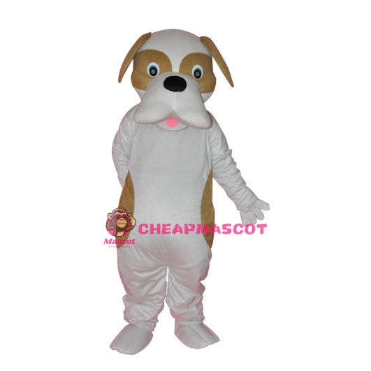 Brown and White Dog Adult Mascot Costume