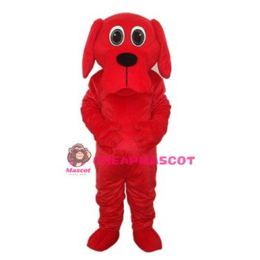 Black Nose Rooney Red Dog Mascot Adult Costume