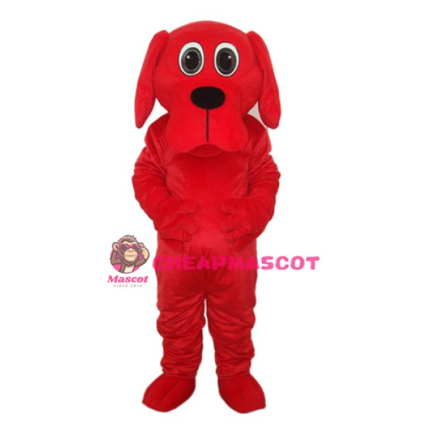 Black Nose Rooney Red Dog Mascot Adult Costume