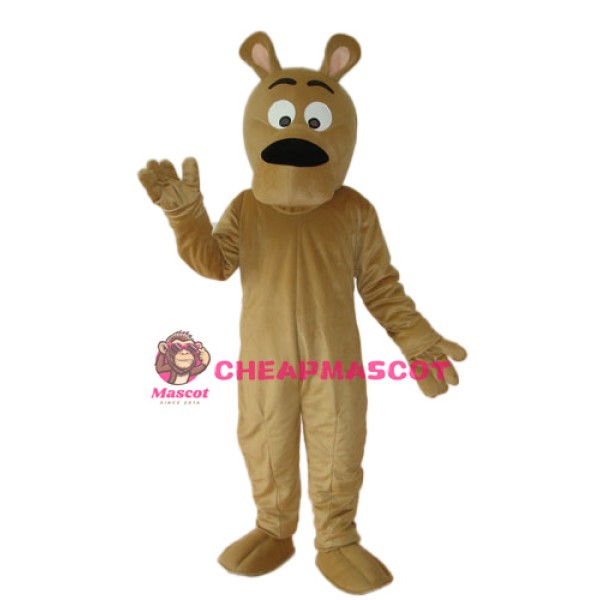 Grey Dog Mascot Adult Costume