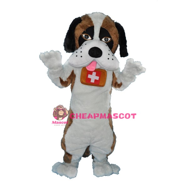 Saint Bernard Dog Mascot Adult Costume