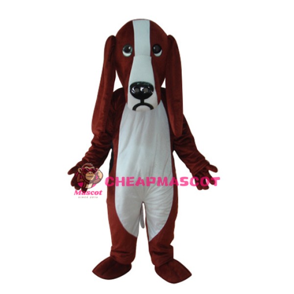 Short Plush Dog Adult Mascot Costume