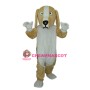 Khaki and White Dog Mascot Adult Costume