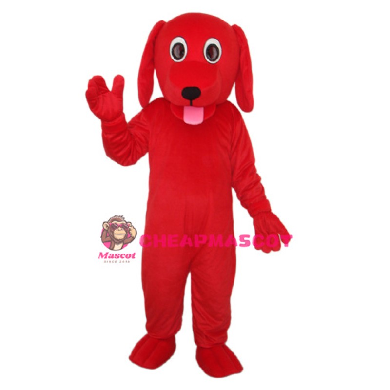 Little Red Dog Mascot Adult Costume