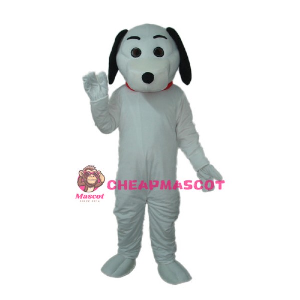 Little White Dog Mascot Adult Costume