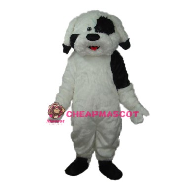 Long Haired Colourful Dog Mascot Adult Costume