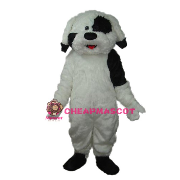 Long Haired Colourful Dog Mascot Adult Costume