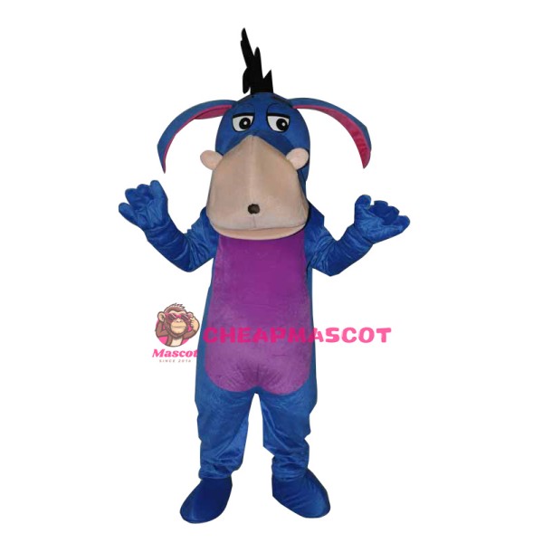 Blue Eeyore Adult Mascot Costume