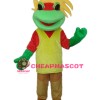 Yellow Green Red Frog Prince Mascot Adult Costume