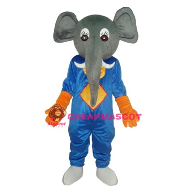 Blue Elephant Mascot Adult Costume