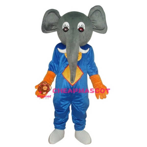 Blue Elephant Mascot Adult Costume